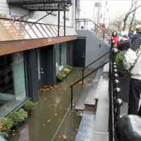 Color photos, 3, of flooding damage at The Fig Tree, Park Avenue between 3rd & 4th Sts., Hoboken, Oct. 30, 2012.