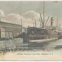 Postcard: Holland America Line Pier, Hoboken, N.J. Postmarked Oct. 28, 1907.