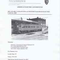 Steamtown NHS, Special History Study: American Electric Locomotives; Delaware, Lackawanna & Western Railroad Electric Car No. 2505.