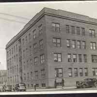 B&W photo of apartment building at 100 75th Street, North Bergen.