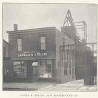 Printed B+W photograph of Jagels & Bellis, coal, 33-35 Fourteenth St., Hoboken, no date, ca. 1905-1908.