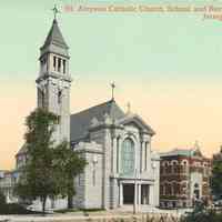 Postcard: St. Aloysius Church, Jersey City, NJ