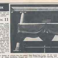          pg 2 clipping with photo of mourning bunting on City Hall
   