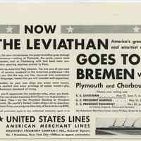 Ad, magazine: Now the Leviathan, America