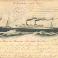 Postcard: Ship "Grosse Kurfurst", Hoboken, NJ