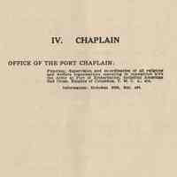          pg [55]: IV. Chaplain [American Red Cross; Knights of Columbus; YMCA]
   
