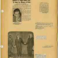 Album leaf with newspaper or magazine clippings related to Frank Sinatra circa 1947-1948.