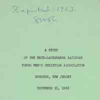 Report: Study of Erie-Lackawanna Railroad YMCA, Hoboken, Dec. 31, 1962.