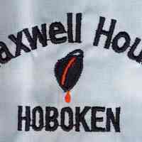 Shirt, long sleeve, with "Maxwell House, Hoboken" logo embroidered above left breast pocket. No date, ca. 1970-1992.
