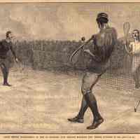 Engraving: Lawn Tennis Tournament at the St. Georges Club Ground, Hoboken, New Jersey, October 27, 1881.