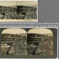          Comparison of size & style of Keystone Junior to standard stereocard
   