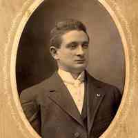 Sepia-tone photo portrait of Paul H. Fromholtz (of Hoboken), Brooklyn, no date, ca. 1920-1930.