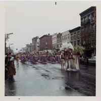 Color photos, 3, of a parade in 400 block of Washington St., Hoboken, n.d., ca. 1965-1975.