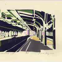 Print: Lackawanna Light. Artwork by Ricardo Roig, Hoboken, 2012.