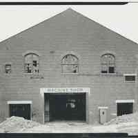 B+W photo of buildings, interiors and exteriors, of the Bethlehem Steel Shipyard, Hoboken Division, no date (ca 1990.)