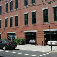 Digital images, 5, of exterior of robotic parking garage, 916 Garden St., Hoboken, August 8, 2004.