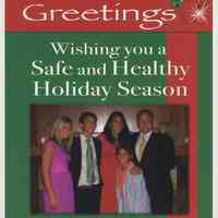 Holiday greetings postcard from Mayor David Roberts and Family, Hoboken, 2007.