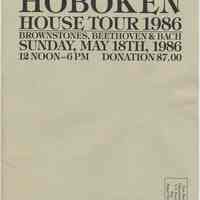 Poster and guide for Hoboken House Tour, Sunday, May 18th, 1986.