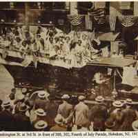 Sepia-tone photo of Washington St. near Third St. during 