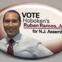 Political button: Vote Hoboken