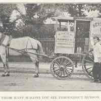Three printed B+W photographs of of Keystone Dairy Company (211 Bloomfield St.) various locations shown, Hoboken & Penn., no date, ca. 1906-1908.