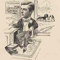 Caricature of Henry J. Gaede, [Hoboken, n.d., ca. 1907-1916]. From album, "Just for Fun"; archives catalogue 2005.018.0001.