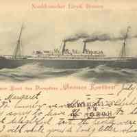 Postcard: Ship "Grosse Kurfurst", Hoboken, NJ