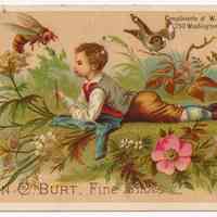 Trade card: Edwin C. Burt, Fine Shoes. Compliments of W.C. Bredehorn, 250 Washington St., Hoboken, N.J. N.d., ca. 1879-1884.