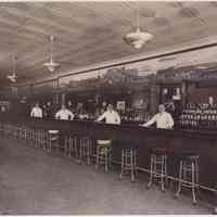 Color photograph of Brass Rail Restaurant bar interior, Hoboken, n.d., ca. 1935-1940.