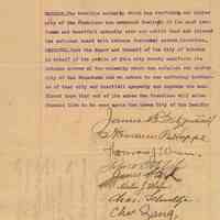 Resolution extending sympathy to people of San Francisco by Mayor Steil & City Council, Apr. 25, 1906.
