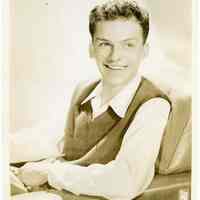 Sinatra photo: Frank Sinatra stock publicity photo promoting CBS radio show, The Frank Sinatra Program, n.p., n.d, ca. 1945-1946.