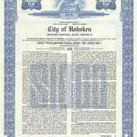 City of Hoboken, 4.35% Sewage Disposal Bond, Series D. April 1, 1958.