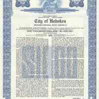 City of Hoboken, 4.35% Sewage Disposal Bond, Series D. April 1, 1958.