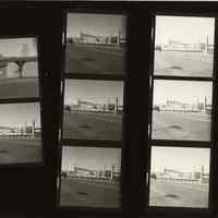 B+W negative contact sheet of images of Hoboken taken by John Conn. no date, [1976].