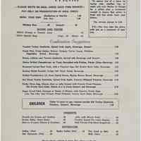 Menu: Erie Lackawanna Railway Company, Luncheon Menu. Issued Hoboken, n.d., ca. 1968-1969.