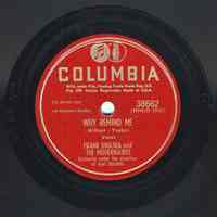 Record : "Why Remind Me." Vocal by Frank Sinatra. With The Modernaires.Conducted by Axel Stordahl. Columbia Records. 78 rpm. No.38662 [RHCO3938].