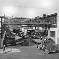 B+W copy photo of storage yard at Ferguson Propeller Works, Hoboken, March, 1966.