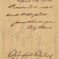          back - file notations; Mayor George H. Steil signature
   