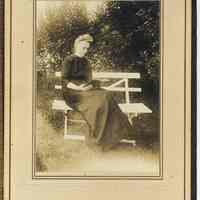 Mounted photo of Johanna Schroeder (Tante Sanntrock), governess of Sanntrock family children, n.p., n.d., ca. 1910-1930.