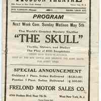Program: Mutual Hudson Theatre; The Hudson Players present "Lulu Belle." Week beginning Sun. matinee April 28, 1929.