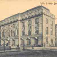 Postcard: Library, Jersey City, NJ