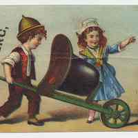 Trade card: Hirschberg, The Hatter. 158 Washington St., Hoboken. N.d., ca. 1876-1890.
