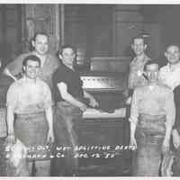 B+W photo of R. Neumann & Co. setting out and wet splitting departments, Hoboken, December 12, 1950.