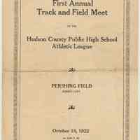Program for 1st Annual Track & Field Meet of Hudson County Public School Athletic League, Oct. 18, 1922.