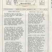 Hoboken Historical Museum Newsletter [First Series], Volume 1, No. 8, September 8, 1987.