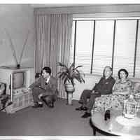          001 (l-r) Paul, Joe & Sarah Samperi in Living Room at remodeled 604 Hudson
   