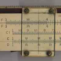         detail front, left end: scales & indicator
   
