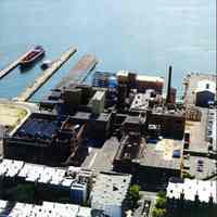 Color aerial photo of former Maxwell House Coffee plant, Hoboken, n.d., ca. 1997-1998.