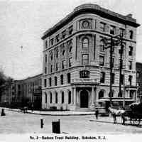 B+W photo of the Hudson Trust Company, southwest corner of Newark & Hudson Sts., ca. 1906.