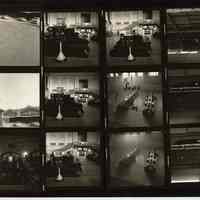 B+W negative contact sheet of images of Hoboken taken by John Conn. no date, [1976].